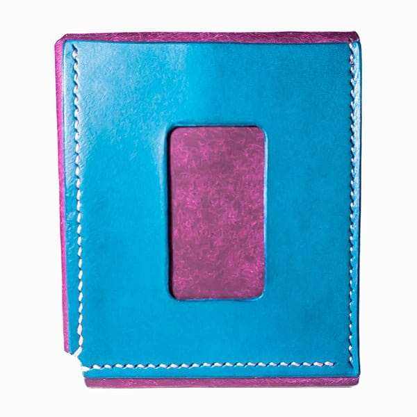 The APT: Compact Minimal Leather Snap Card Holder Wallet