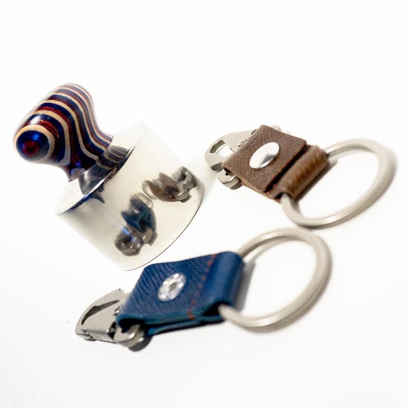 The Carabiner: Custom Handmade Leather Keychain Accessory