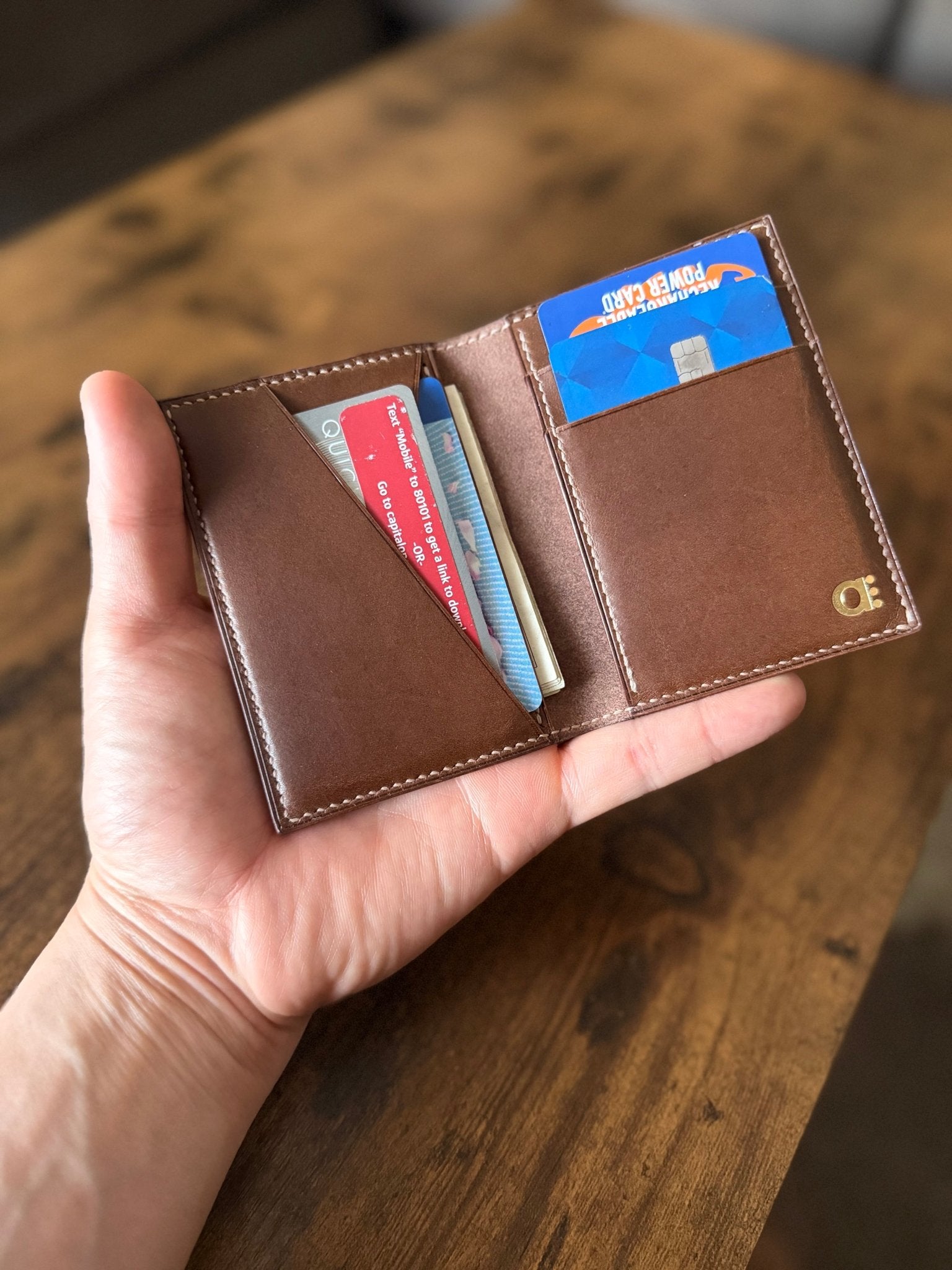 The Emrys: Slim Minimal Refined Leather Bifold Wallet - Atelier Evighet - Wallet