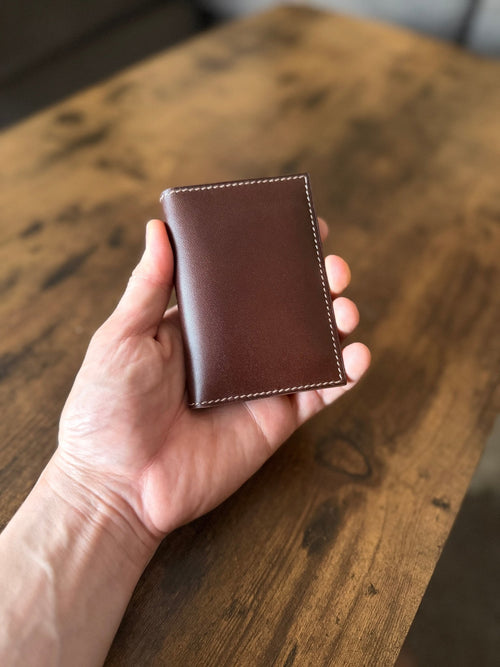 The Emrys: Slim Minimal Refined Leather Bifold Wallet (PREORDER) - Atelier Evighet - Wallet