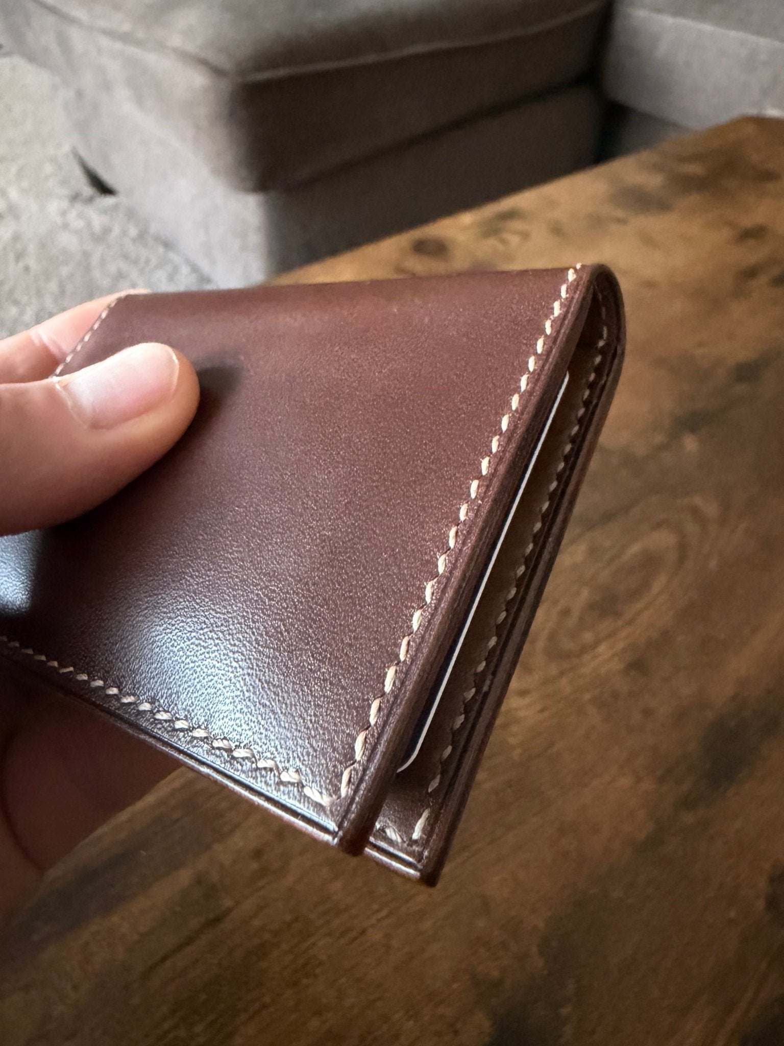The Emrys: Slim Minimal Refined Leather Bifold Wallet - Atelier Evighet - Wallet