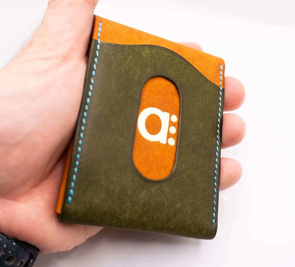 The Essential: Minimally Perfect EDC Leather Card Holder Back Hand