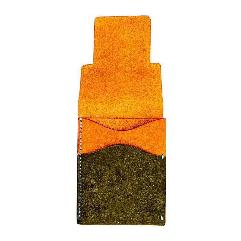 The Essential: Minimally Perfect EDC Leather Card Holder Open