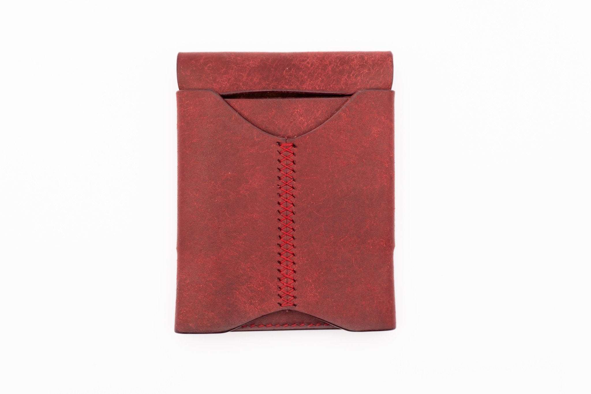 The McClendon: Minimal Flap Style Leather Card Holder